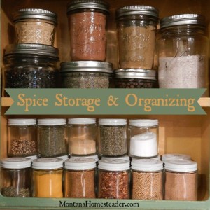 Spice storage and organizing a spice cupboard | Montana Homesteader