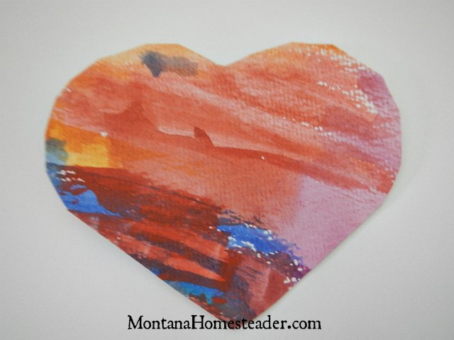 How to make DIY Valentine Cards simple easy quick watercolor hearts | Montana Homesteader