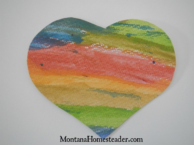 How to make DIY Valentine cards out of watercolor hearts | Montana Homesteader