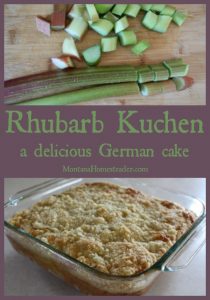 Rhbuarb Kuchen a delicious German cake recipe Montana Homesteader
