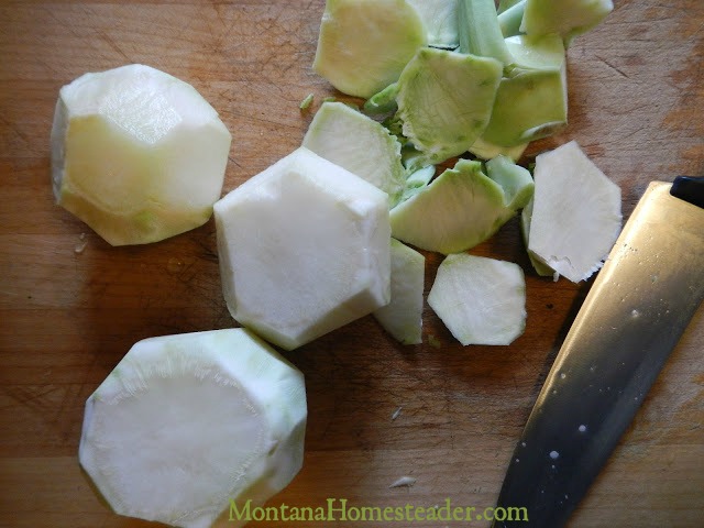 how to peel and chop a kohrabi montana homesteader