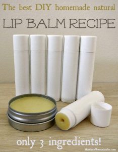 Simple easy homemade herbal infused lip balm