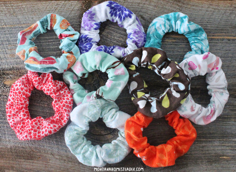 How to make an easy DIY hair scrunchie in an assortment of colors to match your clothes